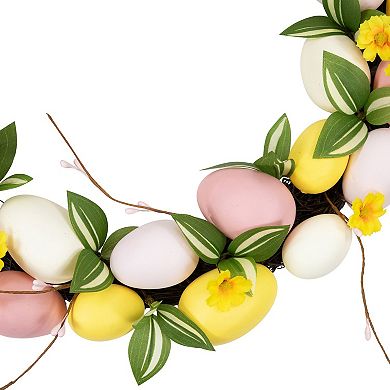 Northlight 22-Inch Easter Eggs & Flower Buds Artificial Wreath
