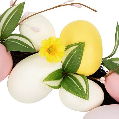 Northlight 22-Inch Easter Eggs & Flower Buds Artificial Wreath