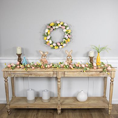 Northlight 22-Inch Easter Eggs & Flower Buds Artificial Wreath