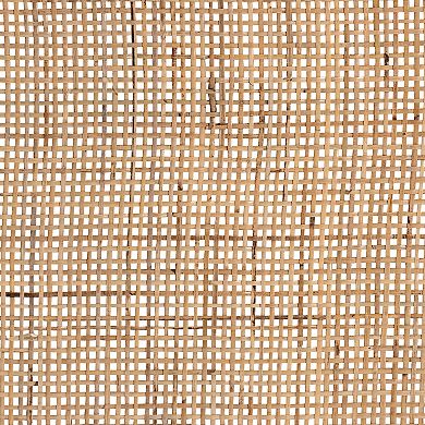 bali & pari Bella Natural Rattan Nightstand with Drawer and Open Shelves