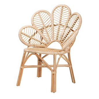 bali & pari Natural Rattan Flower Chair