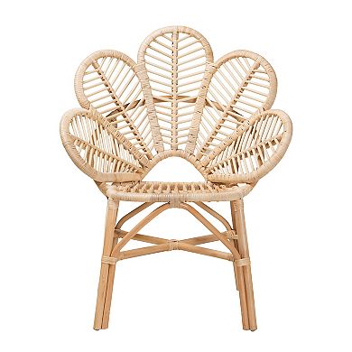bali & pari Natural Rattan Flower Chair