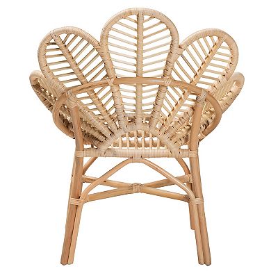 bali & pari Natural Rattan Flower Chair