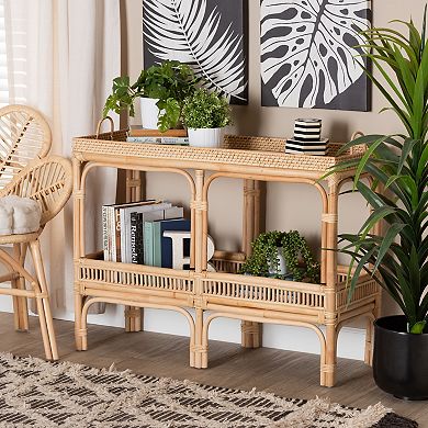 bali & pari Lombok Natural Rattan Console Table