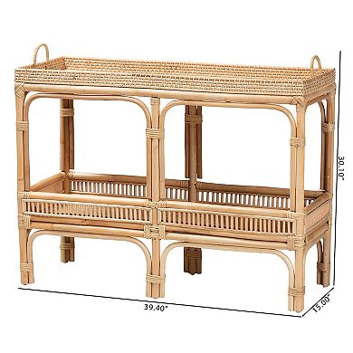 bali & pari Lombok Natural Rattan Console Table