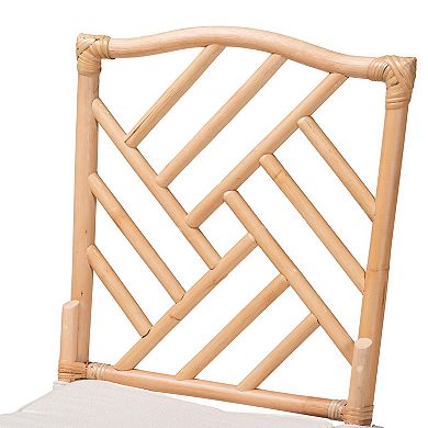 bali & pari Rio Natural Rattan Dining Chair with Cushion