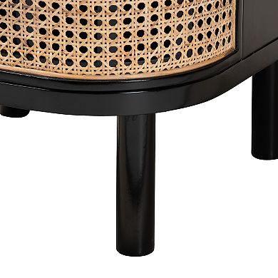 bali & pari Natural Rattan Nightstand with Three Drawers