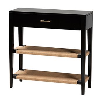 bali & pari Freya Console Table with Drawer and Two Shelves