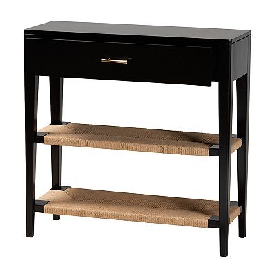 bali & pari Freya Console Table with Drawer and Two Shelves