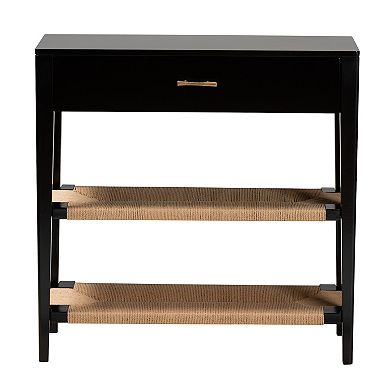 bali & pari Freya Console Table with Drawer and Two Shelves