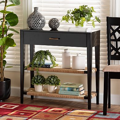 bali & pari Freya Console Table with Drawer and Two Shelves