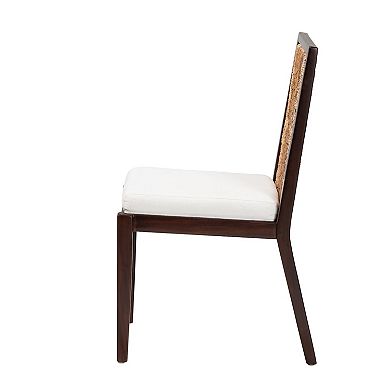 bali & pari Joana Seagrass Dining Chair with Upholstered Seat