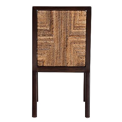 bali & pari Joana Seagrass Dining Chair with Upholstered Seat