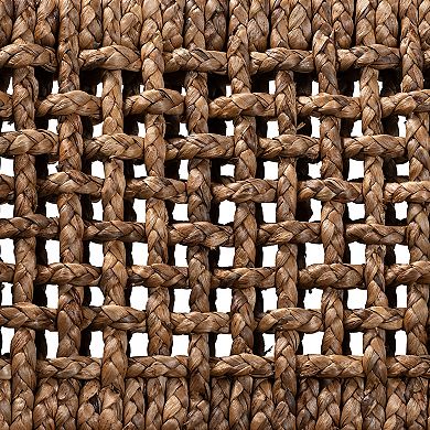 bali & pari Alise Seagrass Counter Stool with Woven Back and Seat