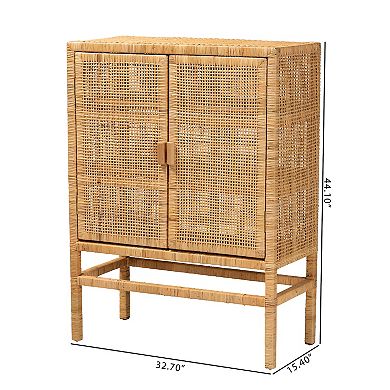bali & pari Vivan Rattan Storage Cabinet