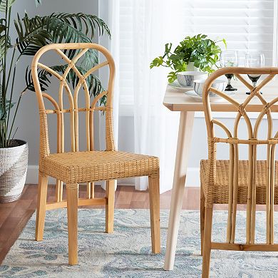 bali & pari Monaco Natural Rattan Dining Chair