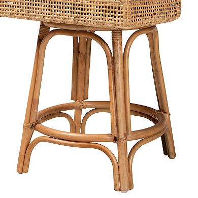 bali & pari Bella Natural Rattan Counter Stool with Cushion