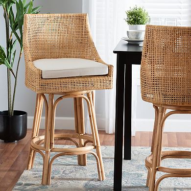 bali & pari Bella Natural Rattan Bar Stool