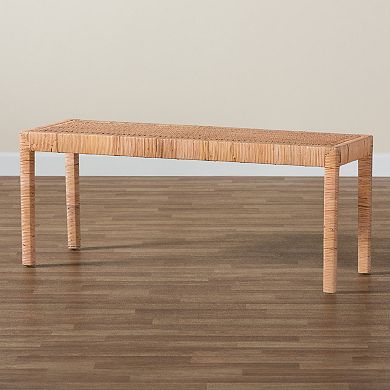 bali & pari Natural Rattan Long Bench