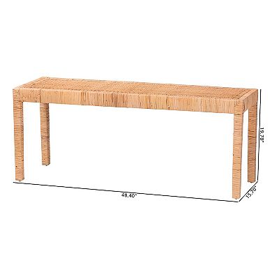 bali & pari Natural Rattan Long Bench