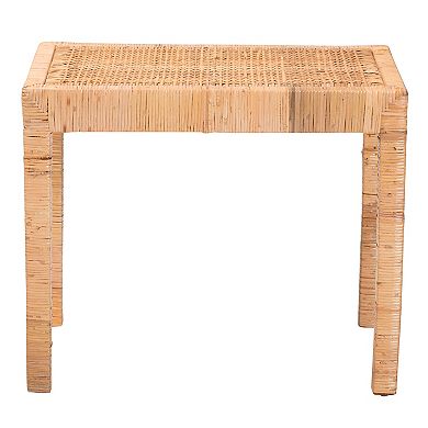 bali & pari Abelia Natural Rattan Short Bench