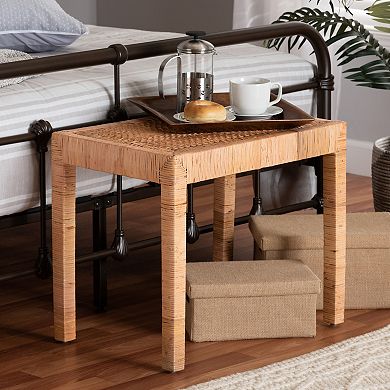 bali & pari Abelia Natural Rattan Short Bench