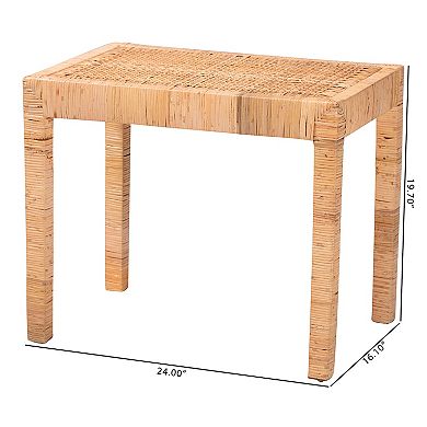 bali & pari Abelia Natural Rattan Short Bench