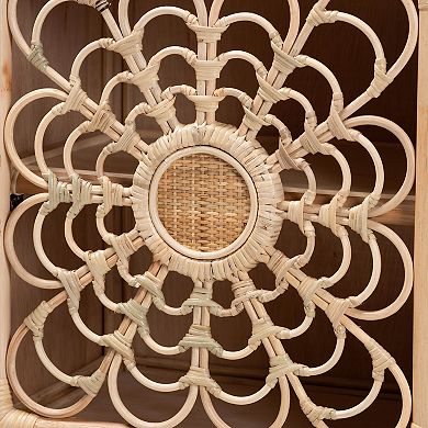 bali & pari Acelin Natural Rattan Nightstand with Storage