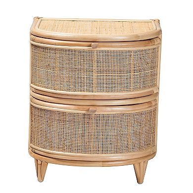 bali & pari Oleta Natural Rattan Nightstand