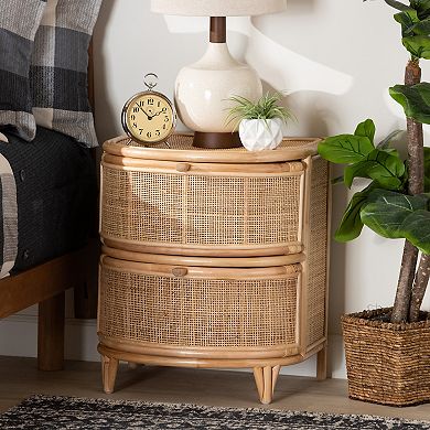 bali & pari Oleta Natural Rattan Nightstand