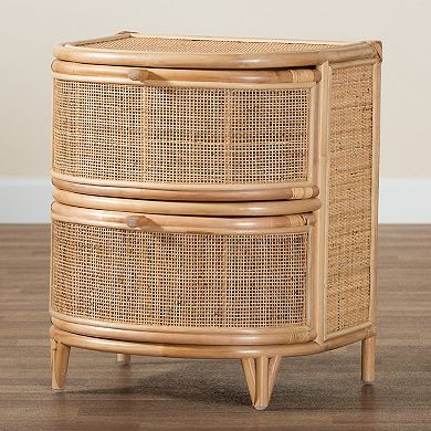 bali & pari Oleta Natural Rattan Nightstand