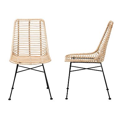 Bali & Pari Manhattan Rattan Dining Chair Set of 2