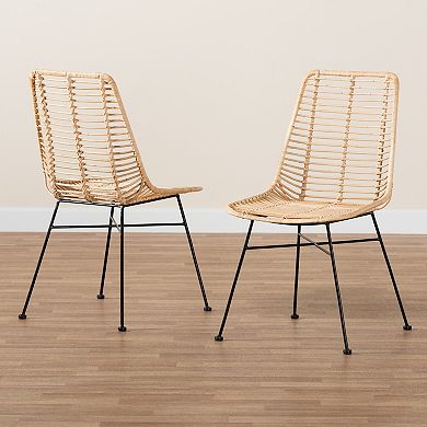 Bali & Pari Manhattan Rattan Dining Chair Set of 2