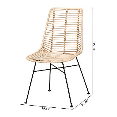 Bali & Pari Manhattan Rattan Dining Chair Set of 2