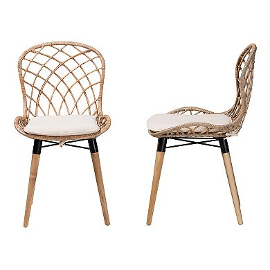bali & pari Sabelle 2-pc. Rattan Dining Chair Set