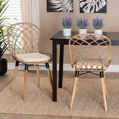 bali & pari Sabelle 2-pc. Rattan Dining Chair Set
