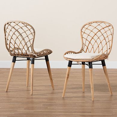 bali & pari Sabelle 2-pc. Rattan Dining Chair Set