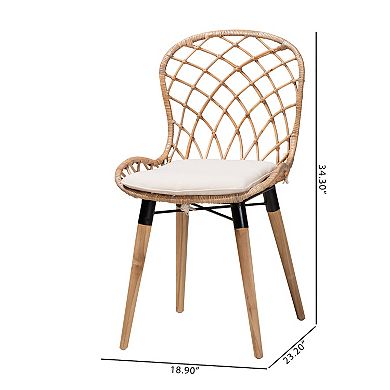 bali & pari Sabelle 2-pc. Rattan Dining Chair Set