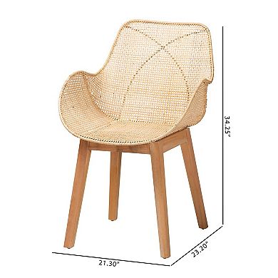 bali & pari Ballerina 2-pc. Rattan Dining Chair Set