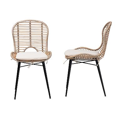 bali & pari Brenna 2-pc. Rattan Dining Chair Set