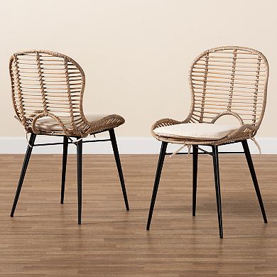 bali & pari Brenna 2-pc. Rattan Dining Chair Set