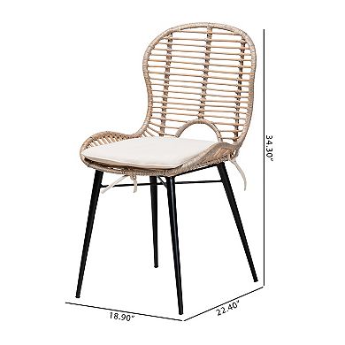 bali & pari Brenna 2-pc. Rattan Dining Chair Set