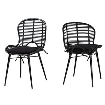 bali & pari Brenna 2 pc Rattan Dining Chair Set