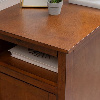 Linon Birkdale Accent Table with USB & Storage Drawer
