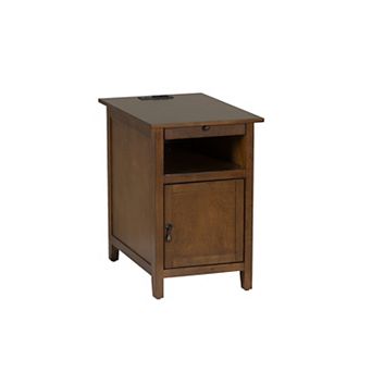 Linon Birkdale Accent Table with USB & Storage Drawer