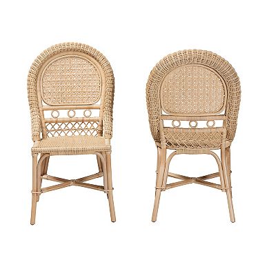 bali & pari Jelita 2-pc. Rattan Dining Chair Set