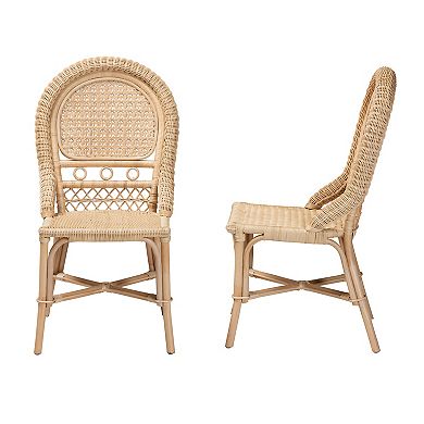 bali & pari Jelita 2-pc. Rattan Dining Chair Set