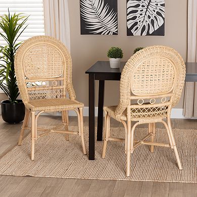 bali & pari Jelita 2-pc. Rattan Dining Chair Set