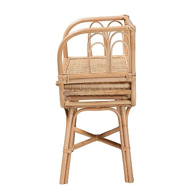 bali & pari Natural Rattan Nightstand with Storage