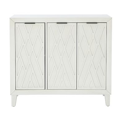 Linon Miles Wood 3-Door Accent Cabinet